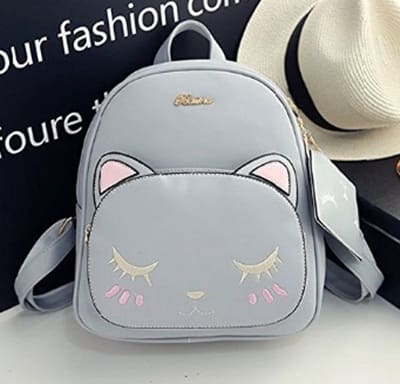 Kedi desenli sırt çantası